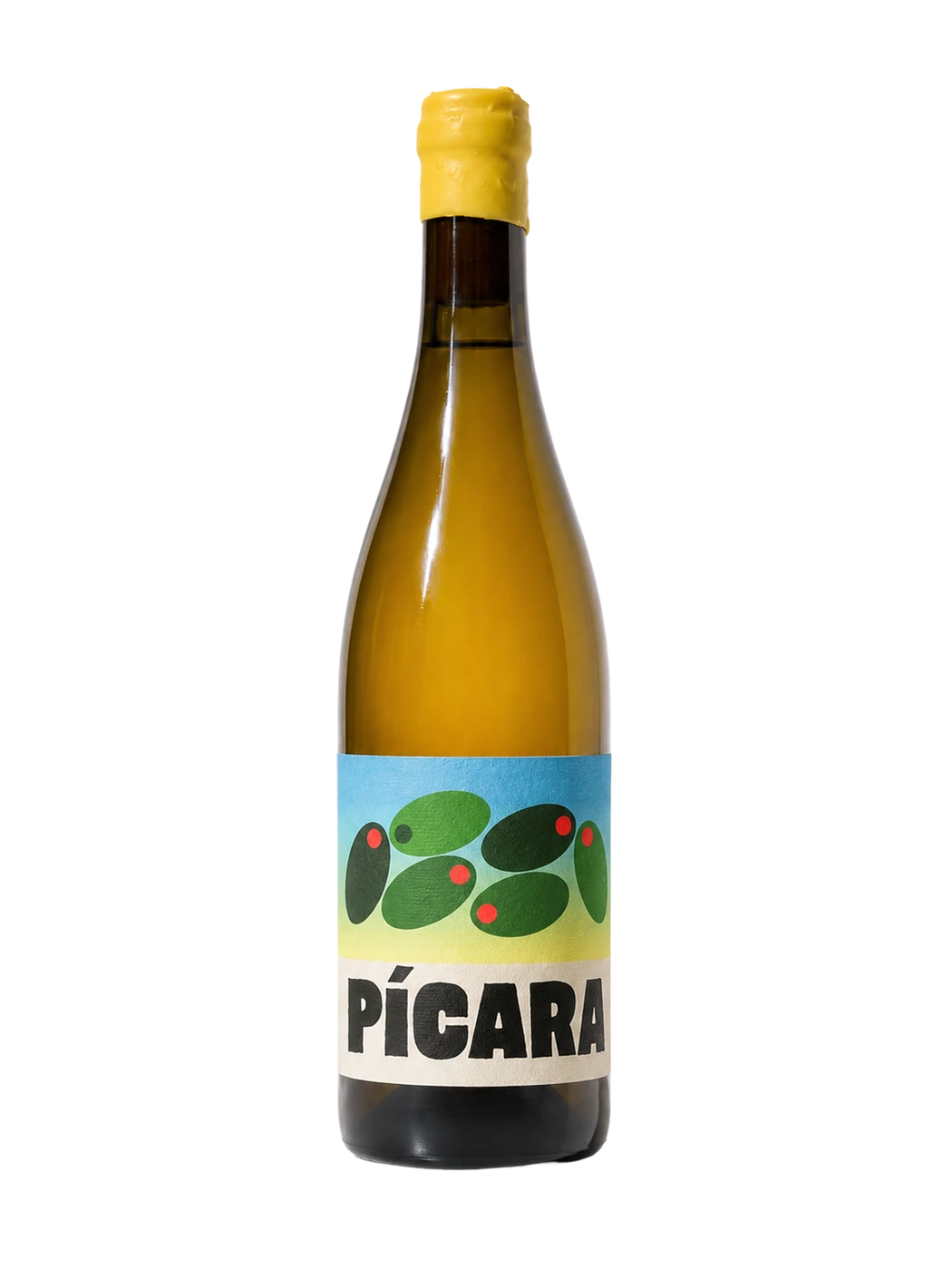 Pícara white wine bottle label design